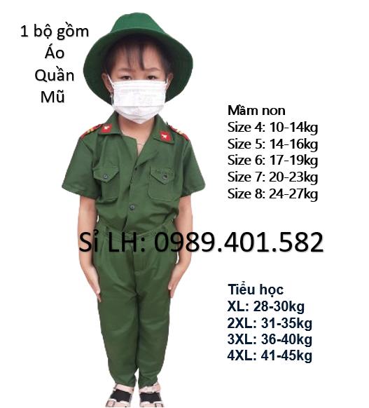 BỘ ĐỒ CHÚ BỘ ĐỘI CHO BÉ – SIÊU DỄ THƯƠNG – GIÁ SỈ TOÀN QUỐC