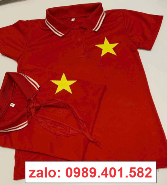 Áo Cờ Đỏ Sao Vàng Polo Chất Su – Đẹp, Giá Rẻ, Đủ Size Từ 10–70kg
