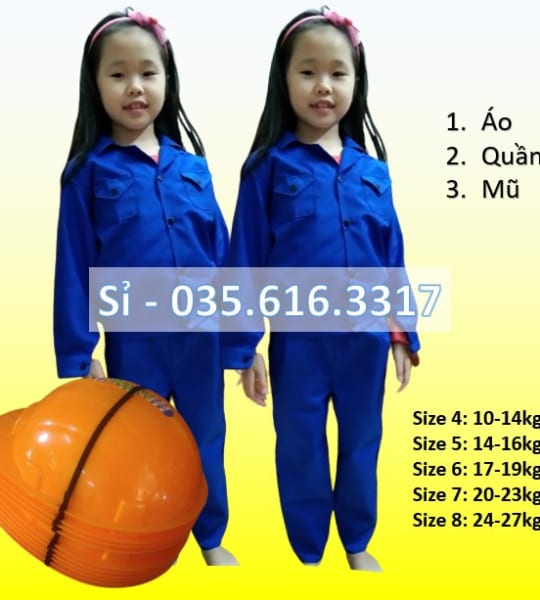 Đồng Phục Kỹ Sư – Công Nhân Nhí Cho Bé